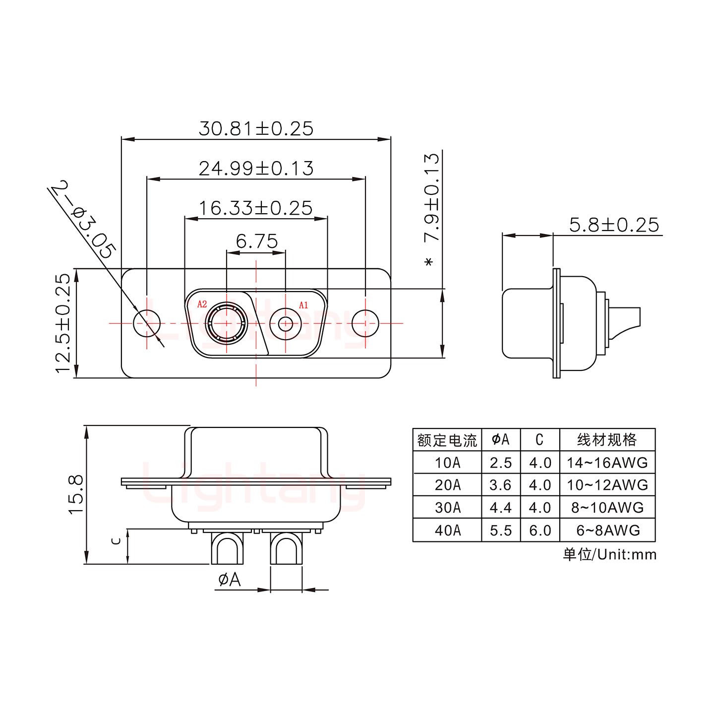 2V2母短體焊線/光孔/大電流20A