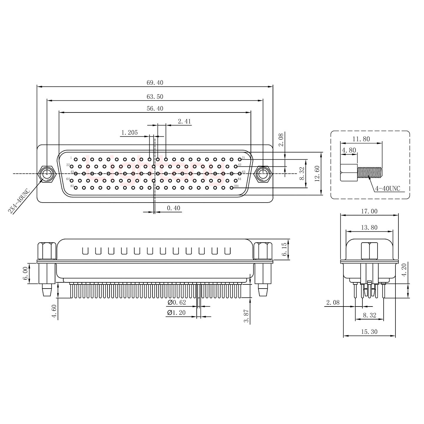 HDP104 公 直插板 鉚魚叉6.0 鎖螺絲 車針