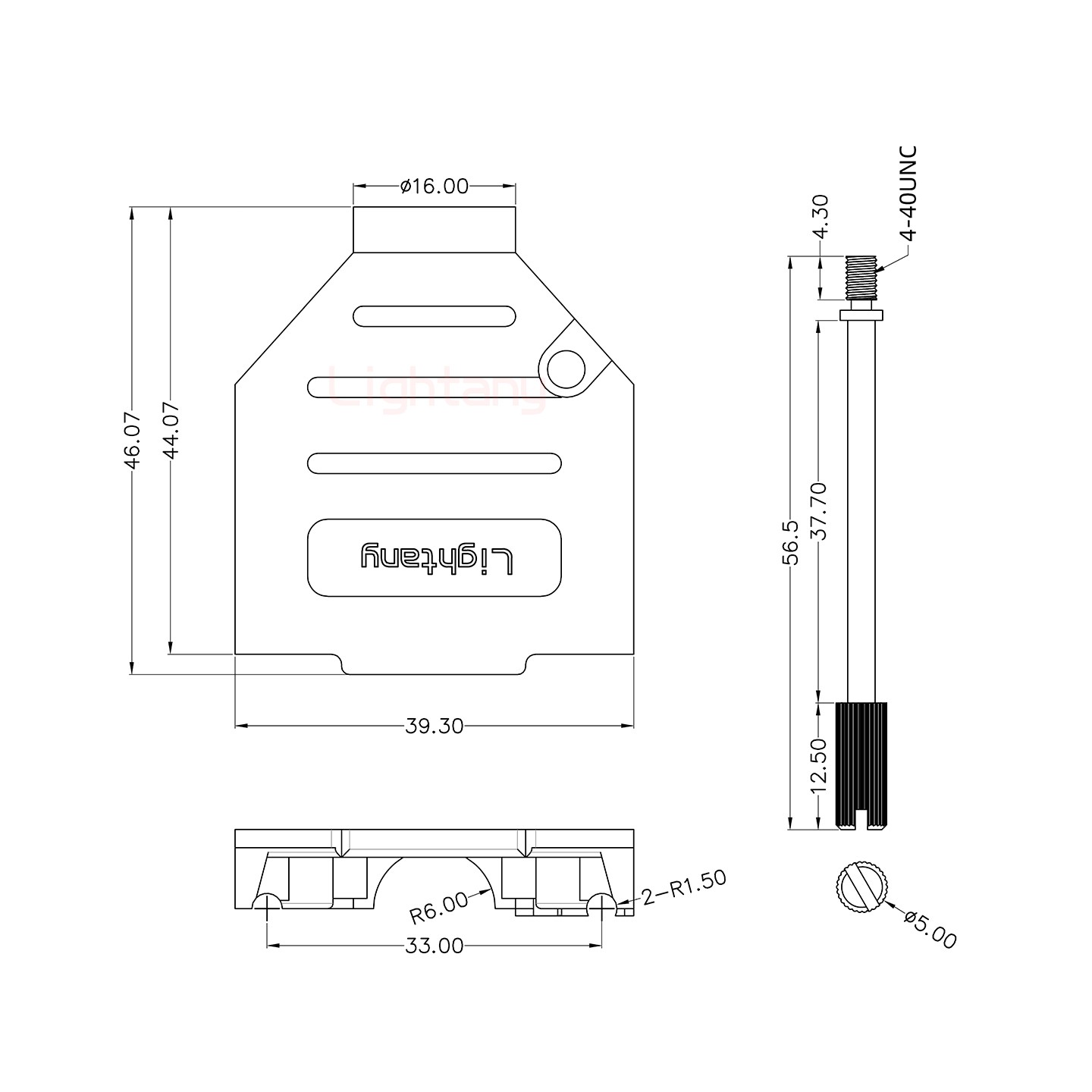 3V3母焊線式50歐姆+15P金屬外殼1664直出線4~12mm