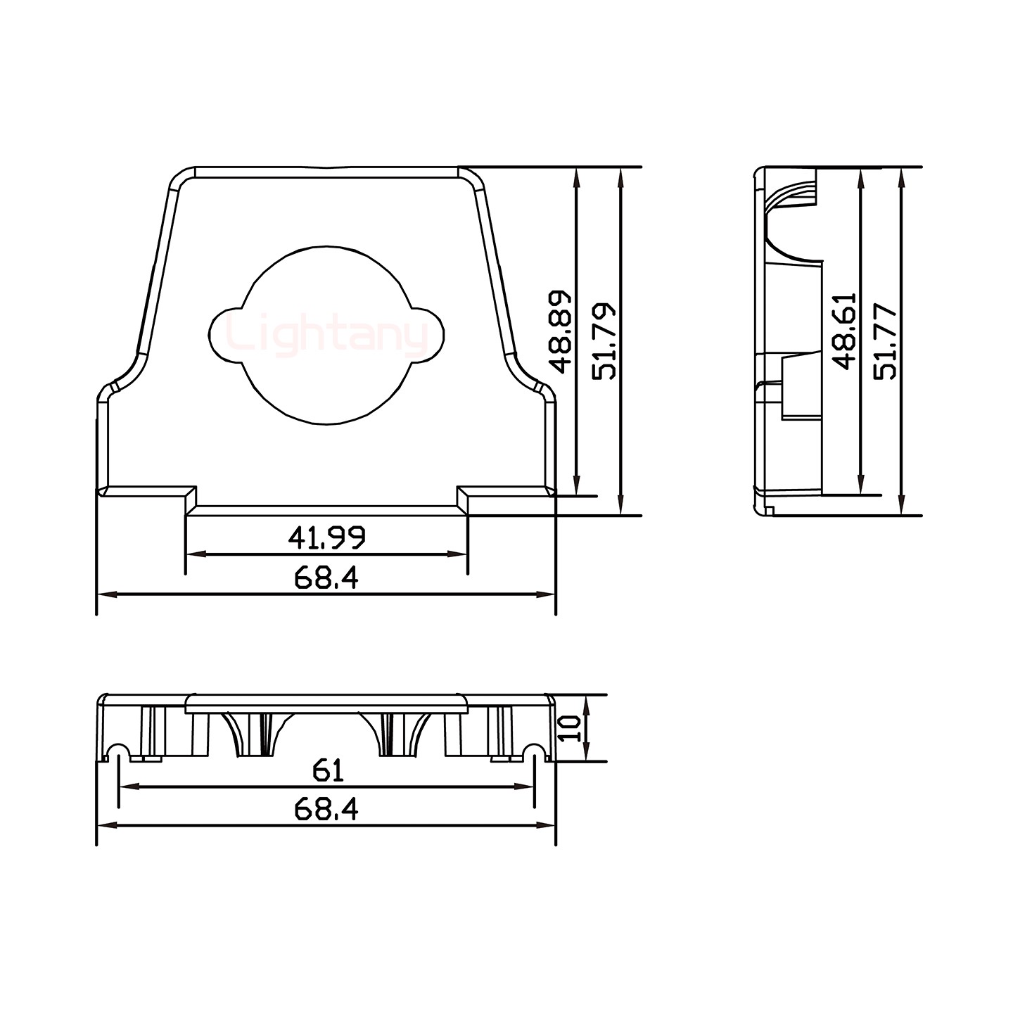 43W2公焊線式75歐姆+50P金屬外殼2252三個(gè)出線孔12mm