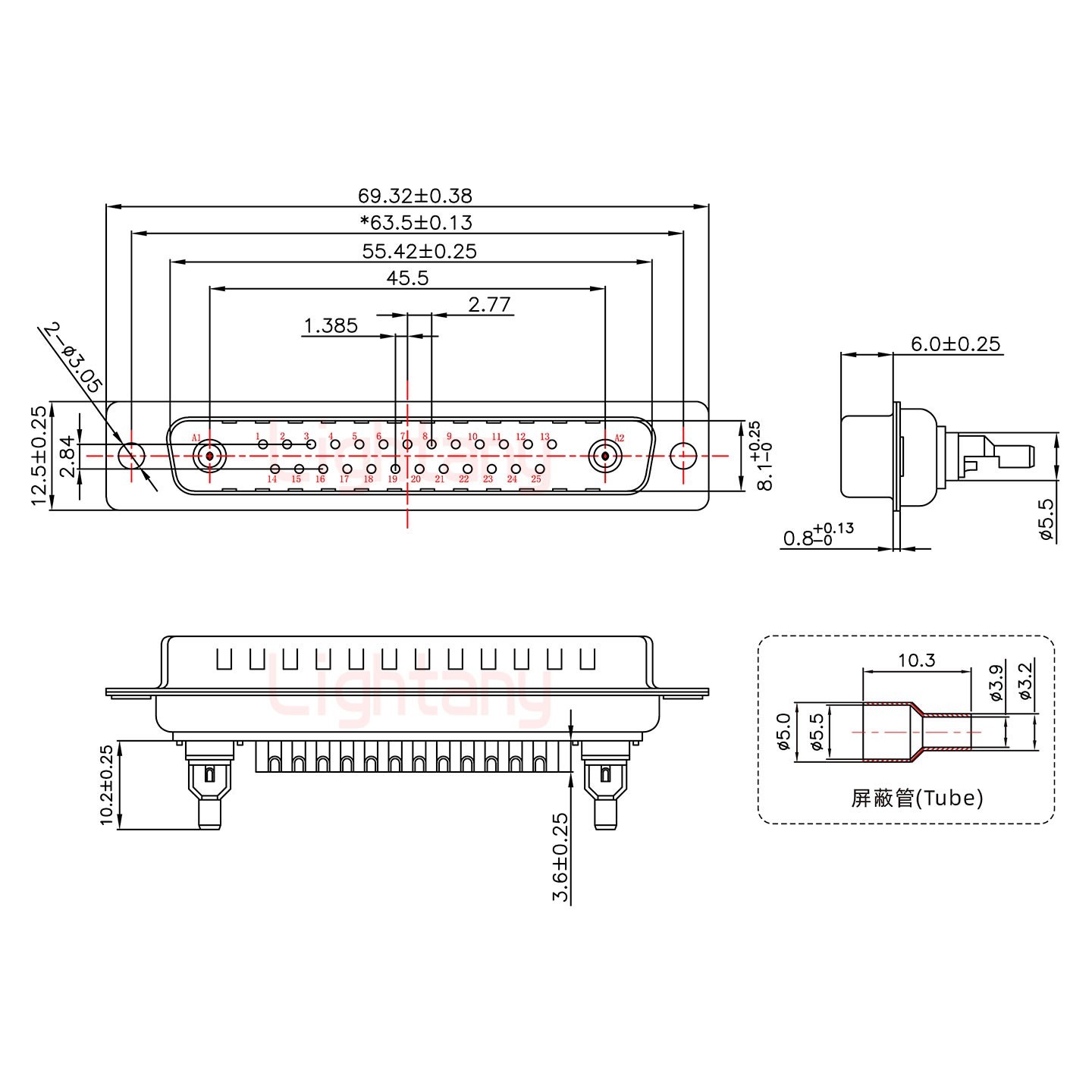 27W2公頭焊線+防水接頭/線徑10~16mm/射頻同軸50歐姆