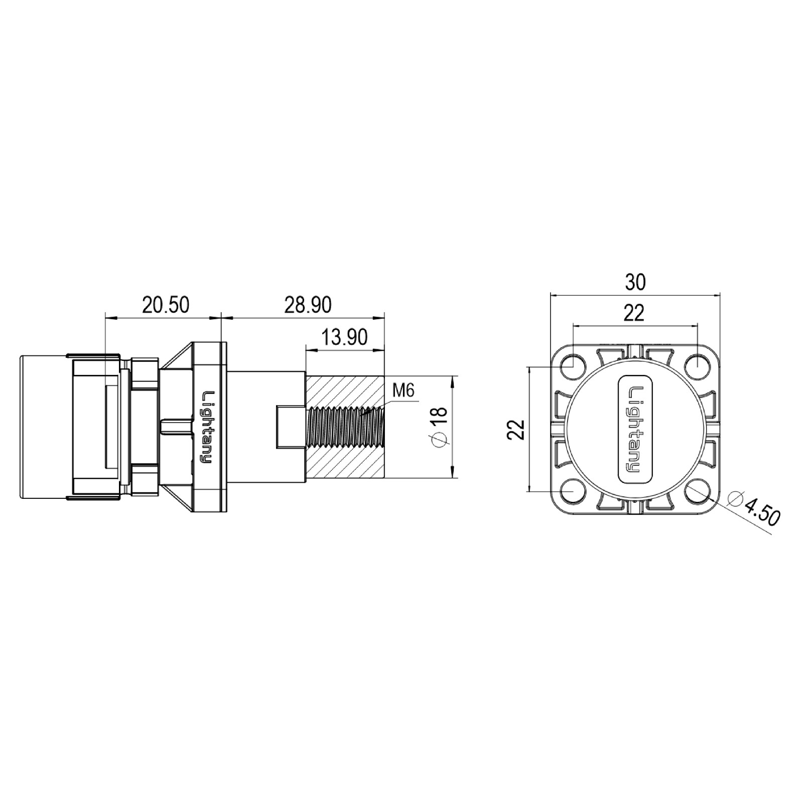 LTC12SI-M1YL內螺紋插座 250/300/350A 橘黃