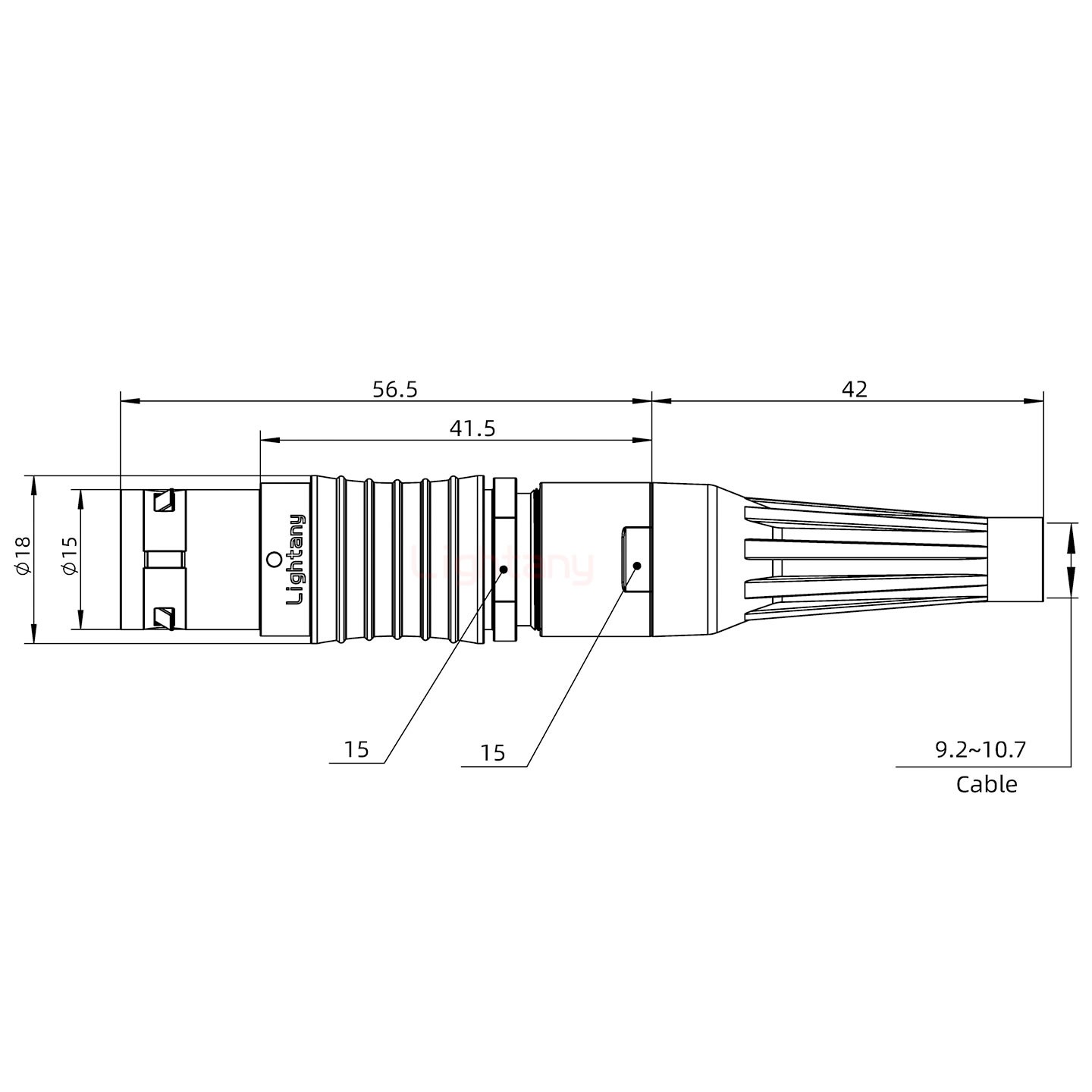 FGG.3B.005.CLAD10Z帶護套直式插頭