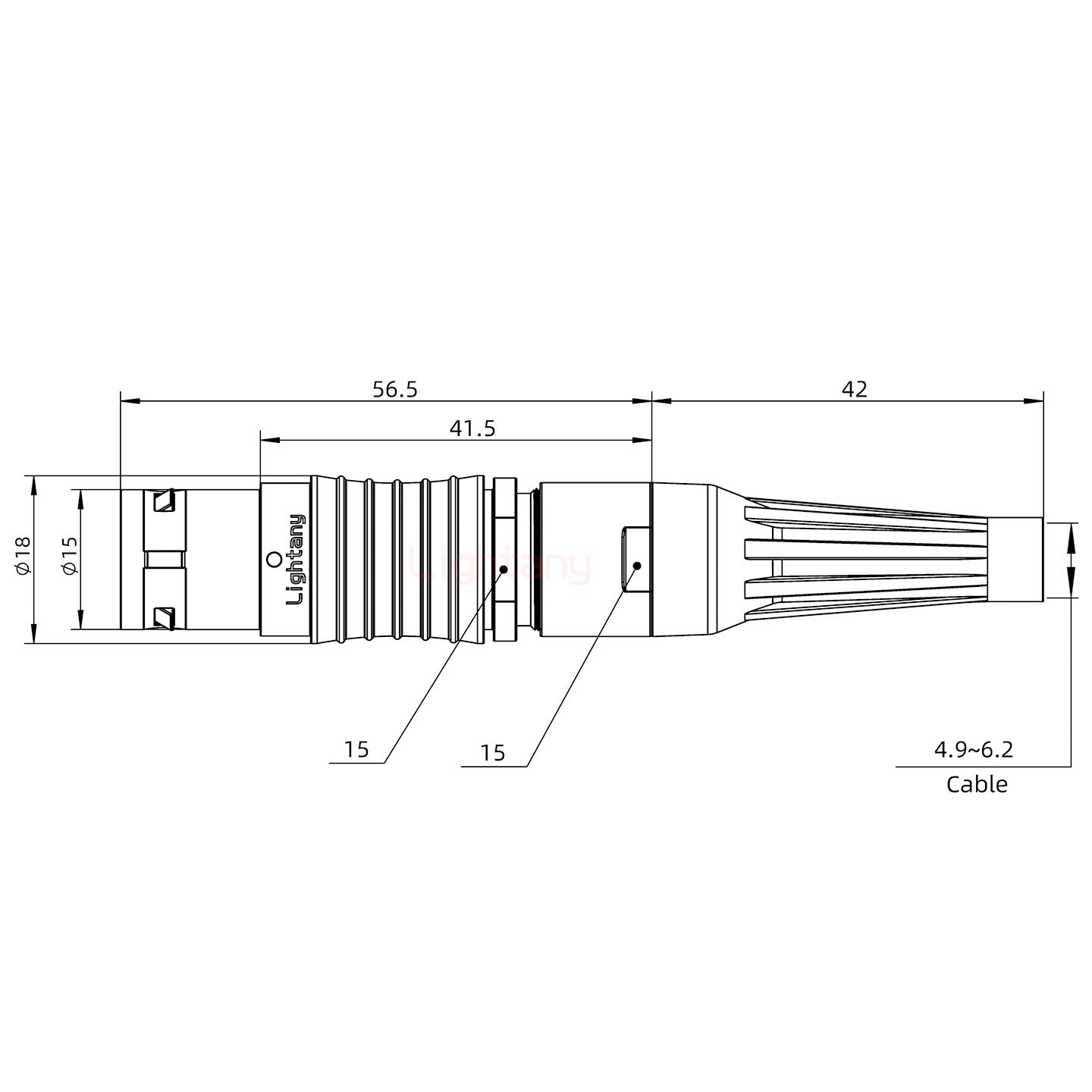 FGG.3B.006.CLAD62Z帶護套直式插頭