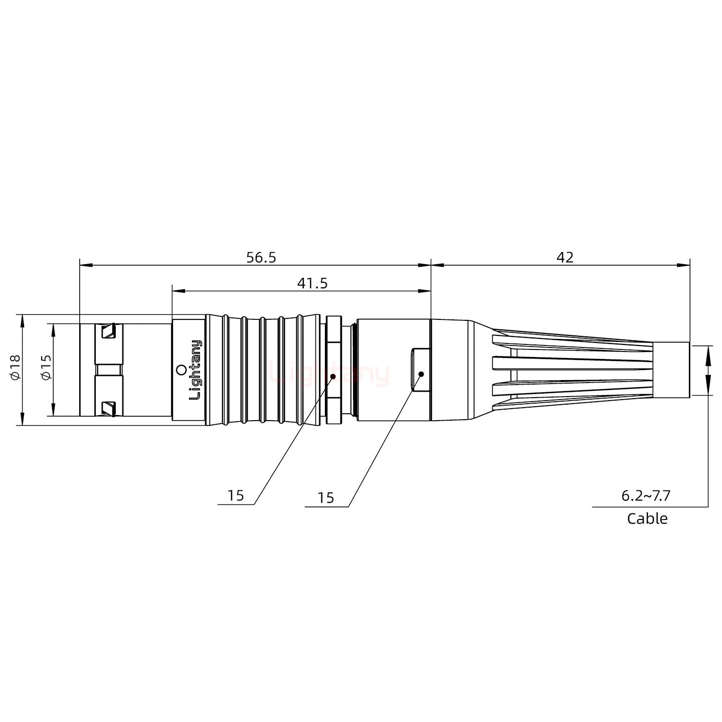 FGG.3B.006.CLAD72Z帶護套直式插頭