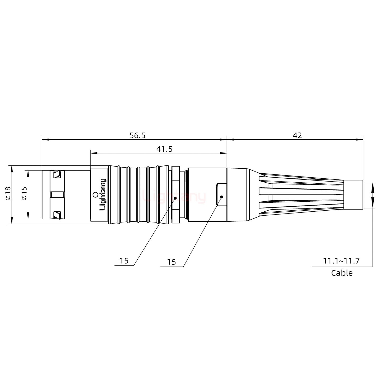 FGG.3B.009.CLAD12Z帶護套直式插頭