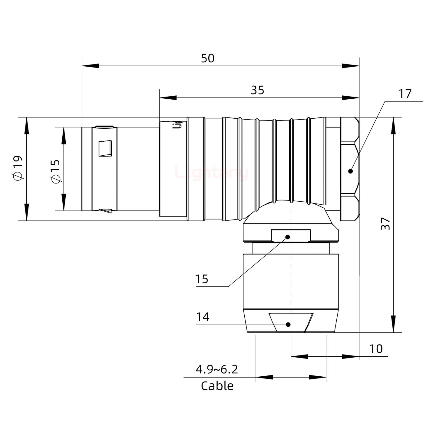 FHG.3B.004.CLAD62彎式插頭