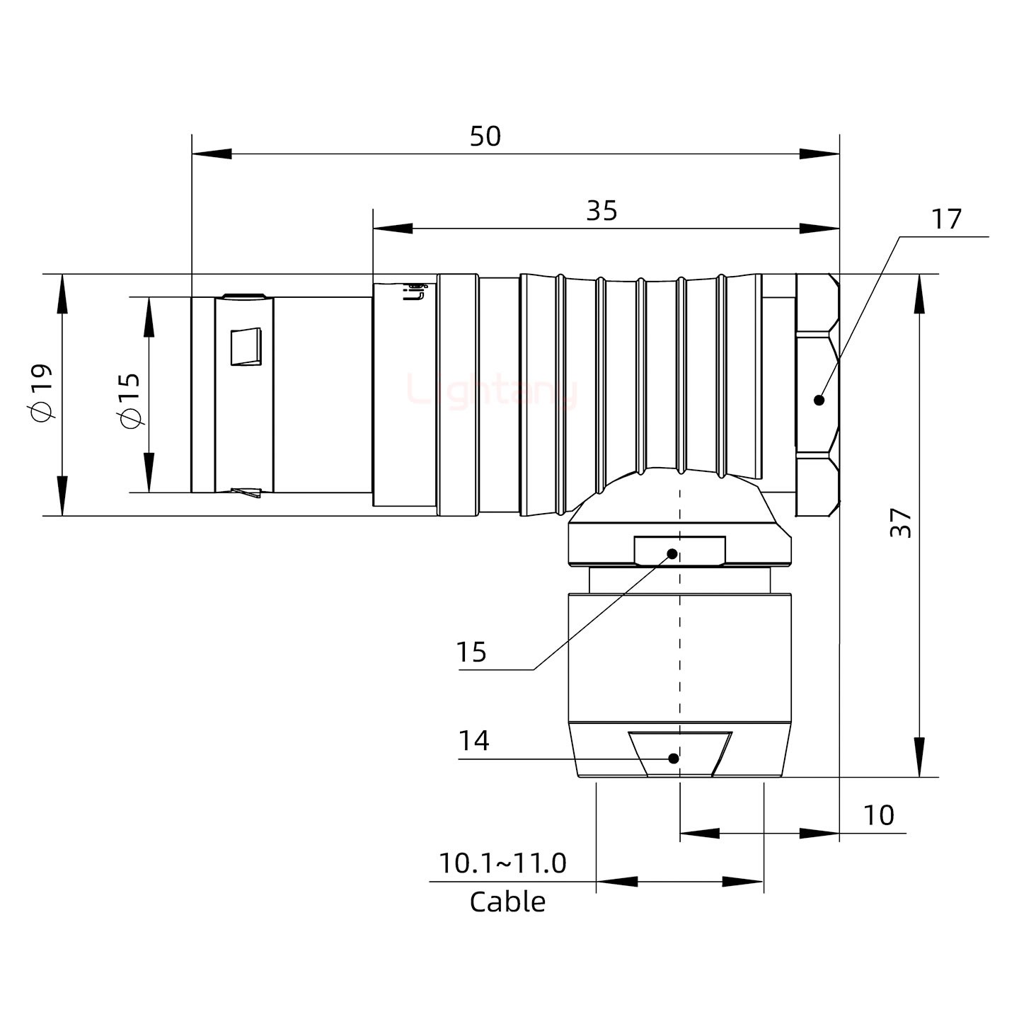 FHG.3B.009.CLAD11彎式插頭