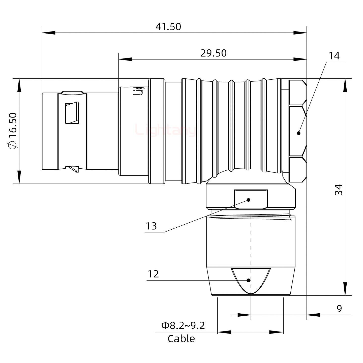 FHG.2B.003.CLAD92彎式插頭