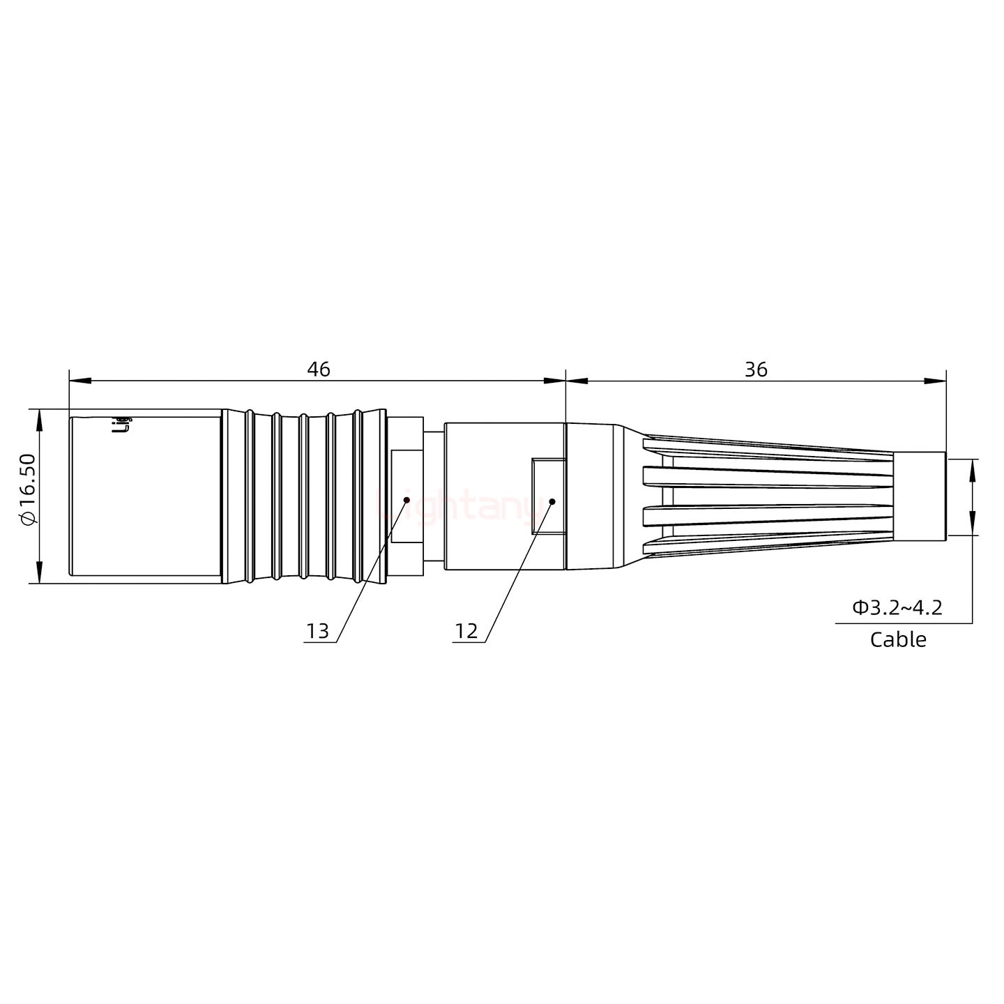 PHG.2B.002.CLLD42Z推拉自鎖帶護(hù)套浮動(dòng)插座