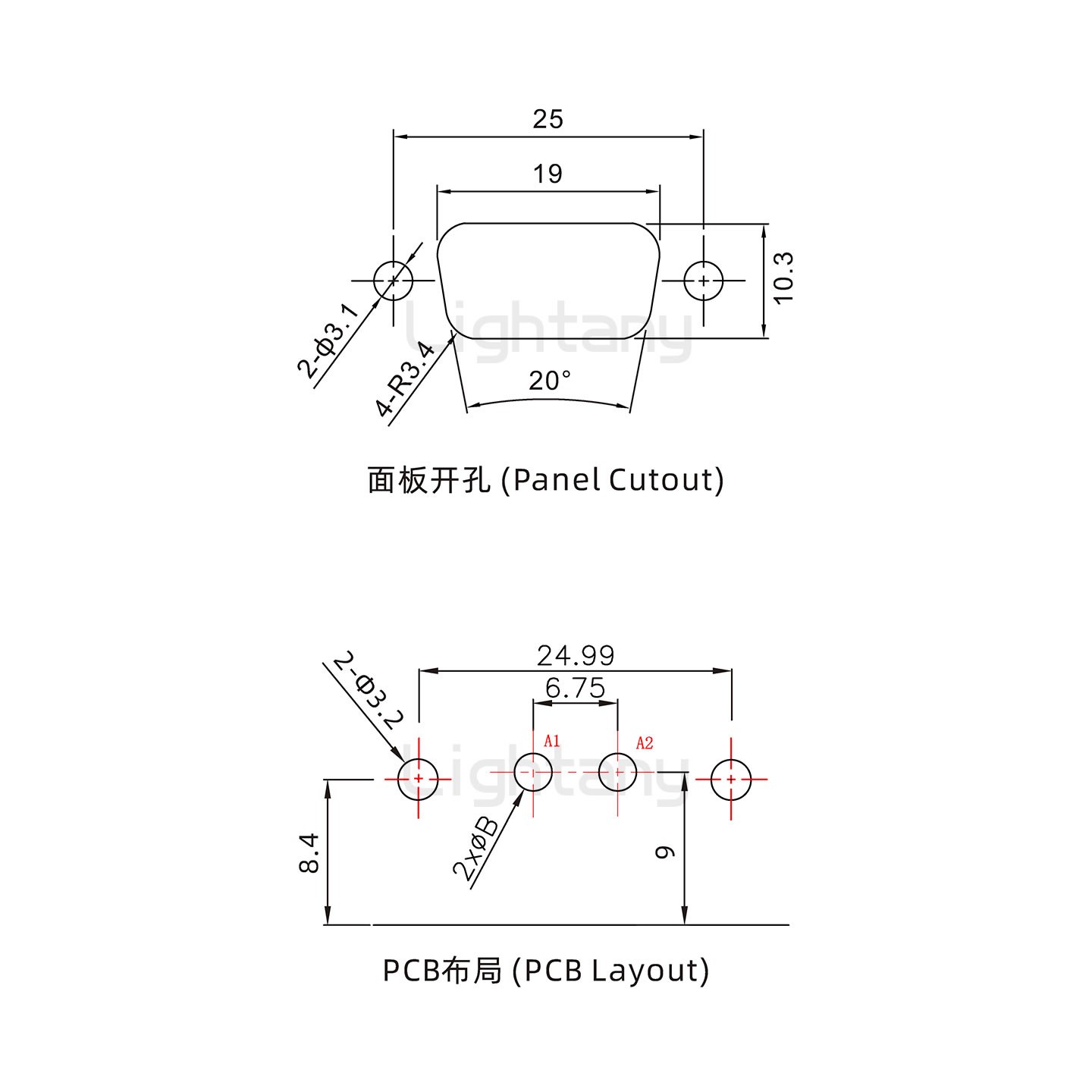 防水2W2公彎插板/鉚支架/鎖螺絲/大電流40A