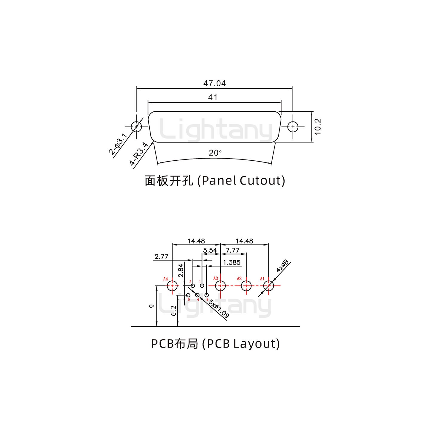 防水9W4母彎插板/鎖螺絲/大電流40A