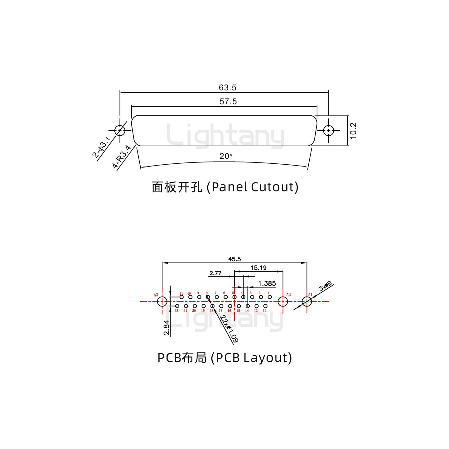 防水25W3母直插板/鎖螺絲/大電流40A