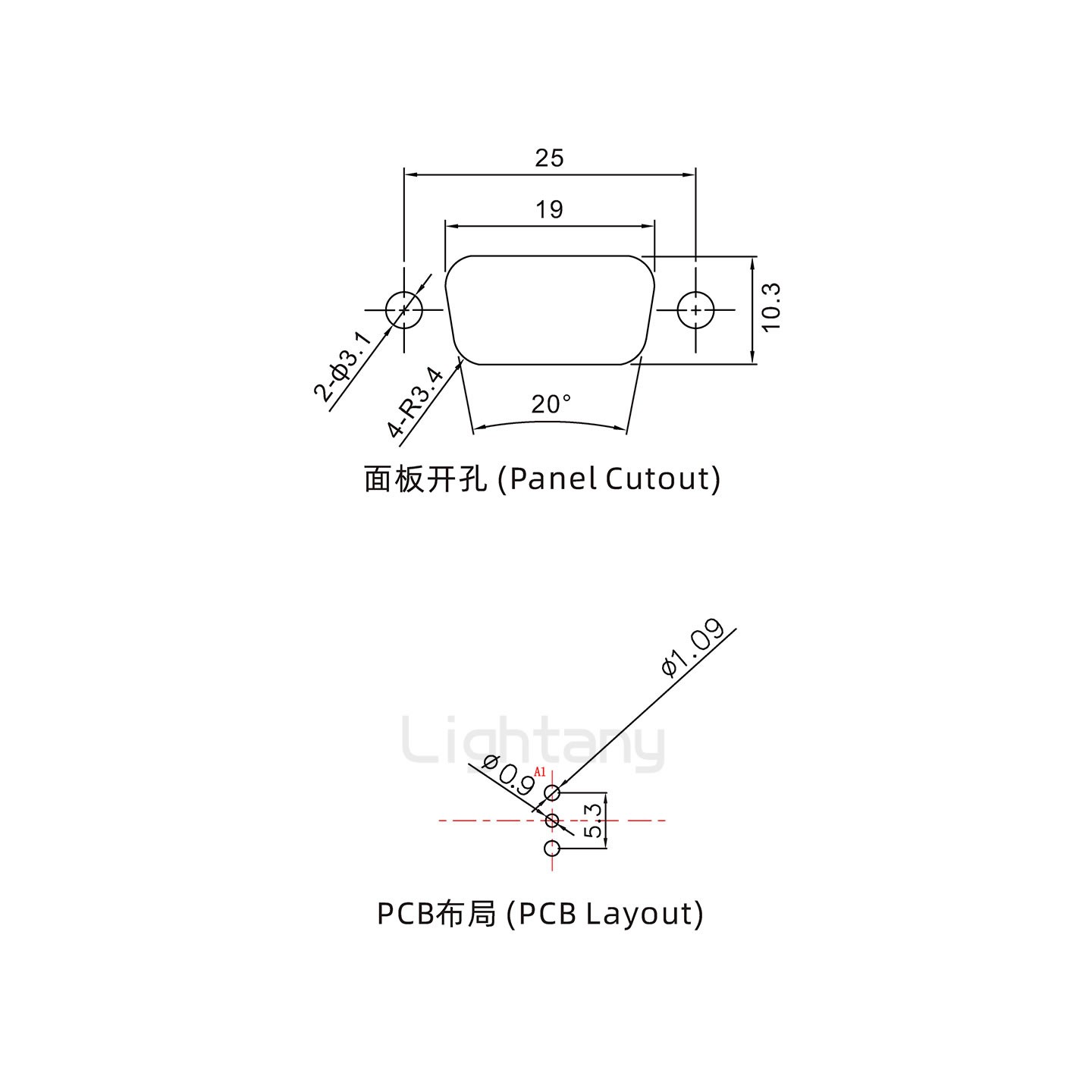 防水1W1母直插板/鎖螺絲/射頻同軸50歐姆