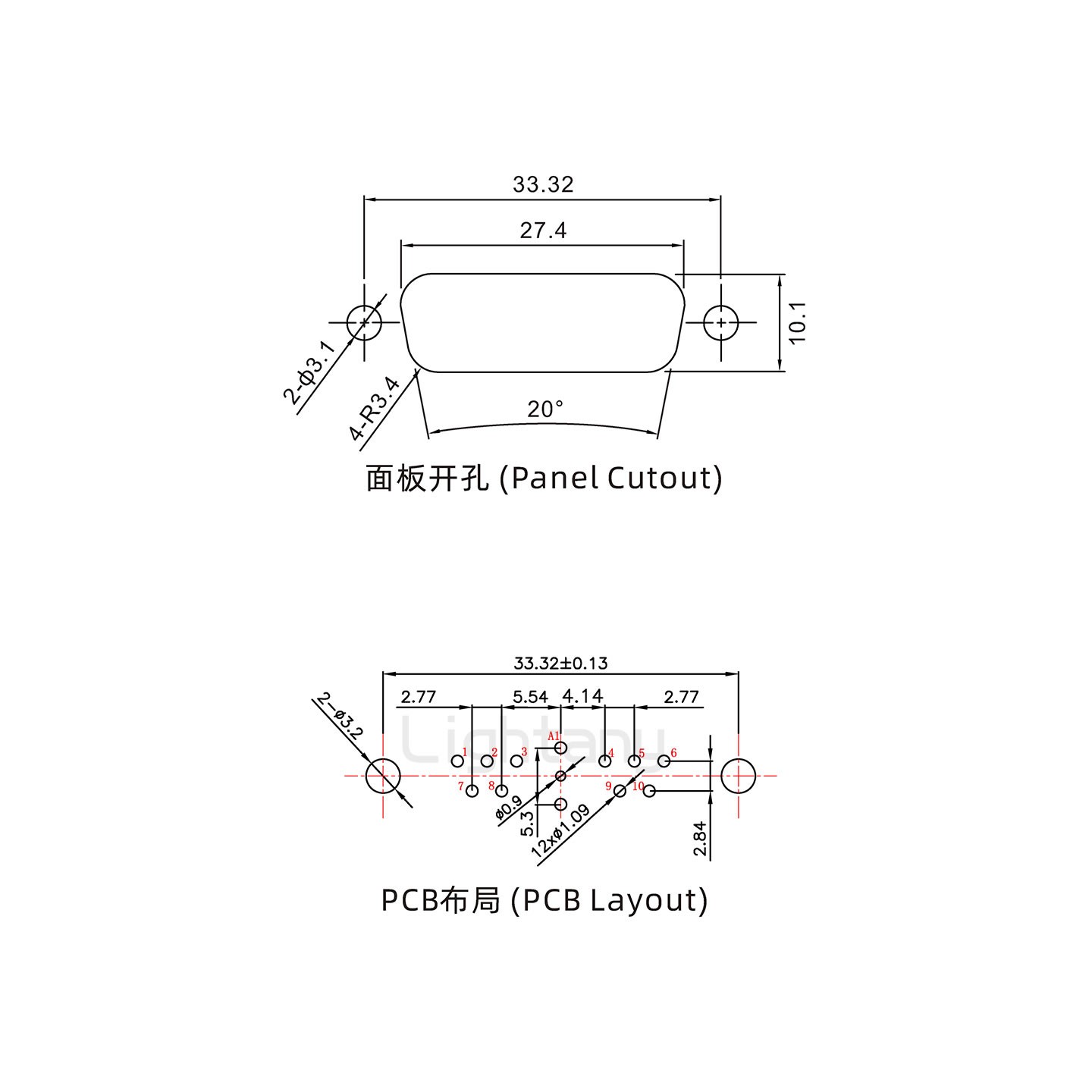 防水11W1公直插板/鉚魚叉/鎖螺絲/射頻同軸50歐姆