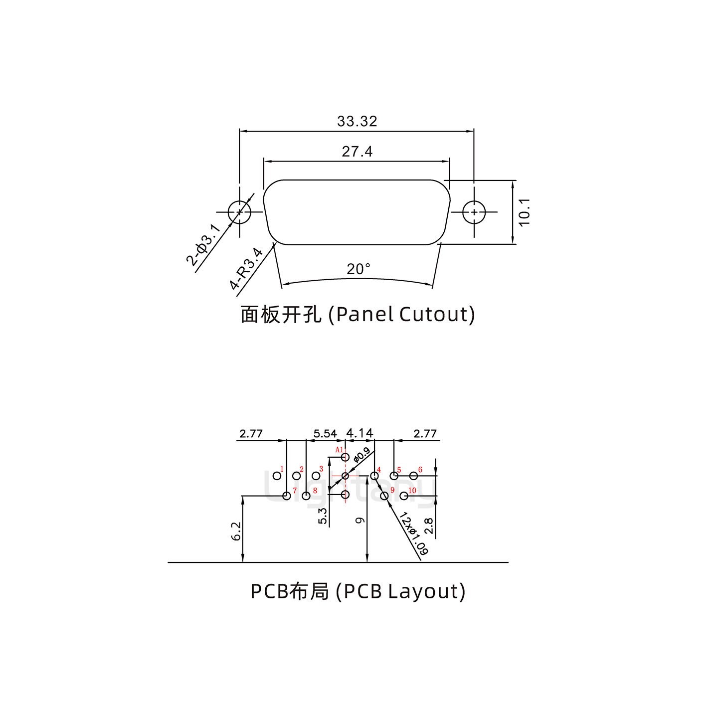 防水11W1公彎插板/鎖螺絲/射頻同軸50歐姆