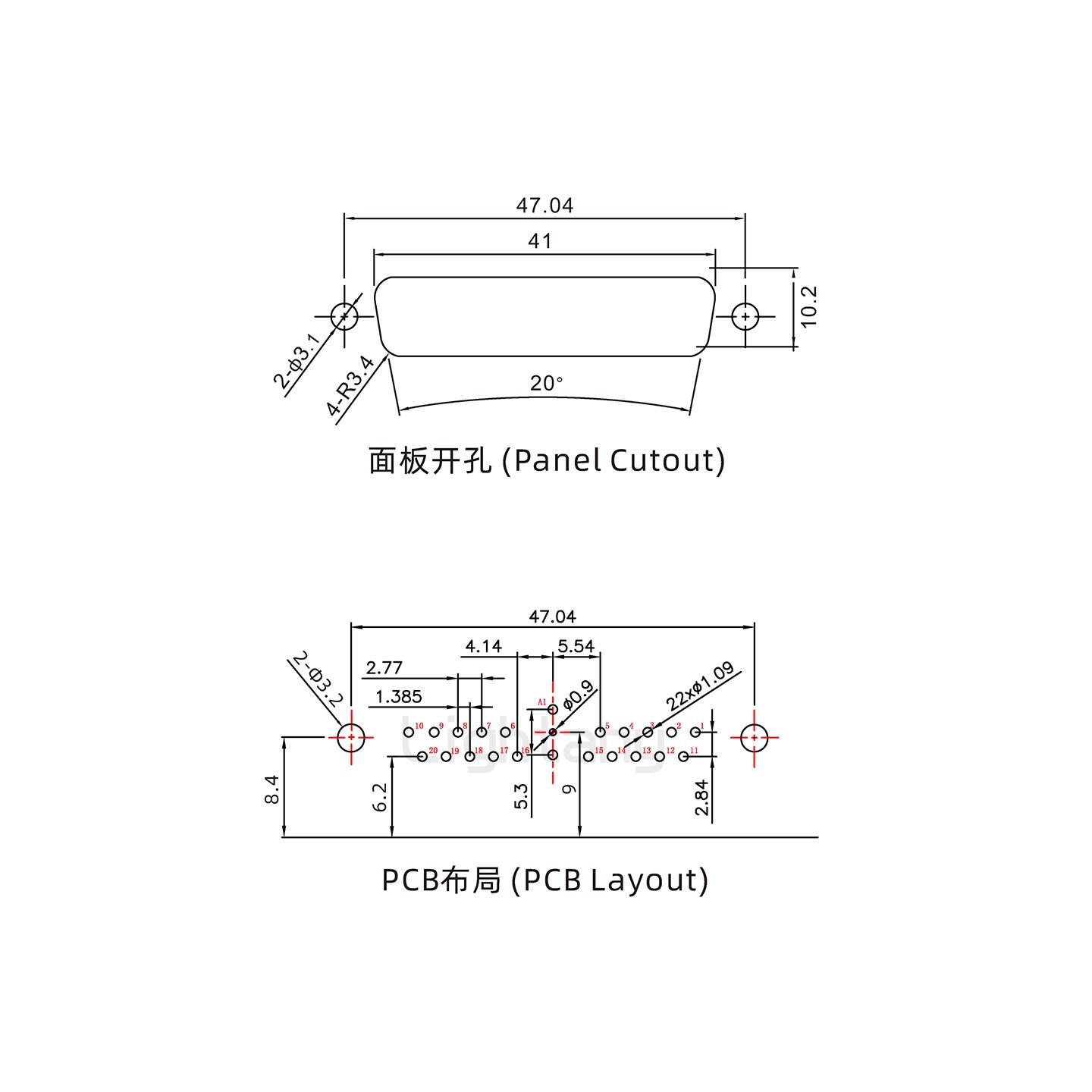 防水21W1母彎插板/鉚支架/鎖螺絲/射頻同軸50歐姆