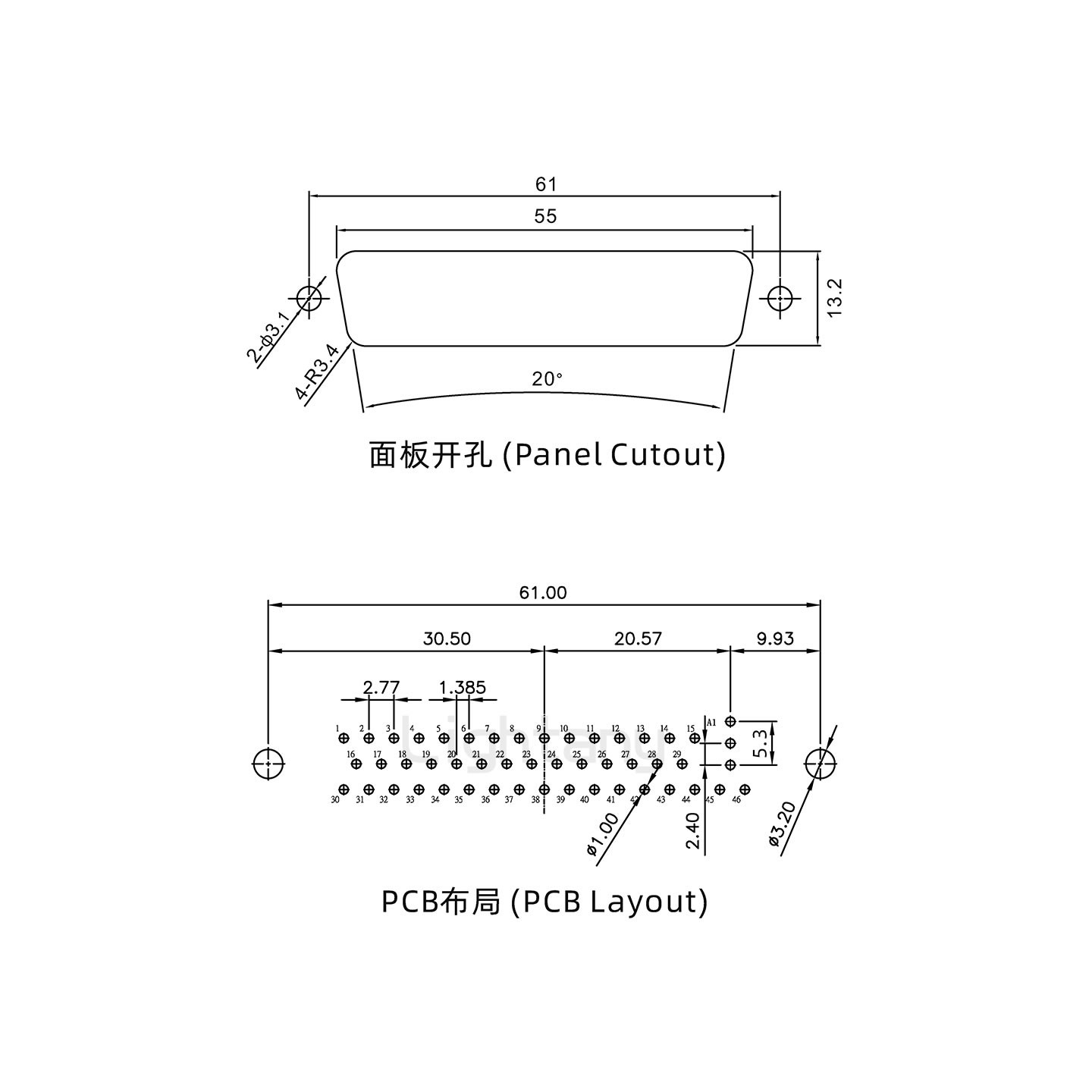 防水47W1公直插板/鉚魚叉/鎖螺絲/射頻同軸50歐姆