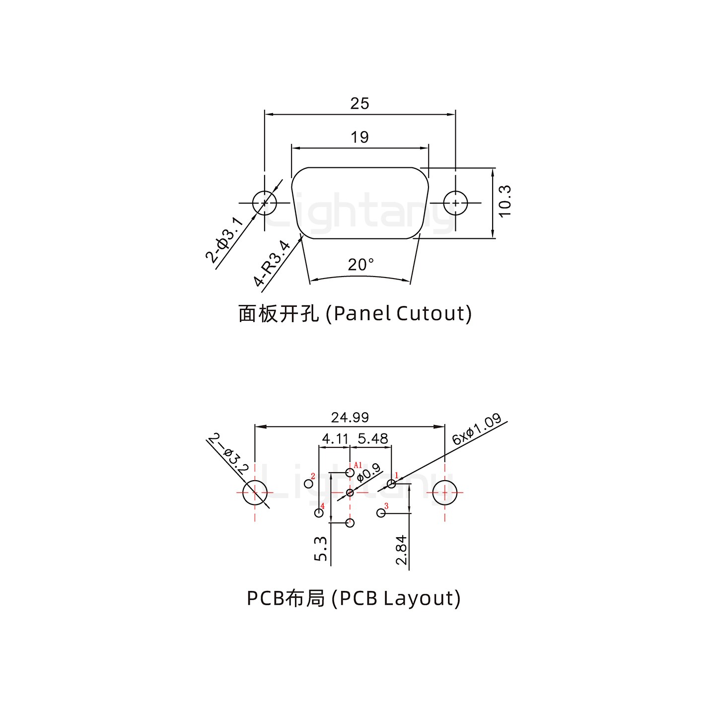 防水5W1母直插板/鉚魚叉/鎖螺絲/射頻同軸50歐姆