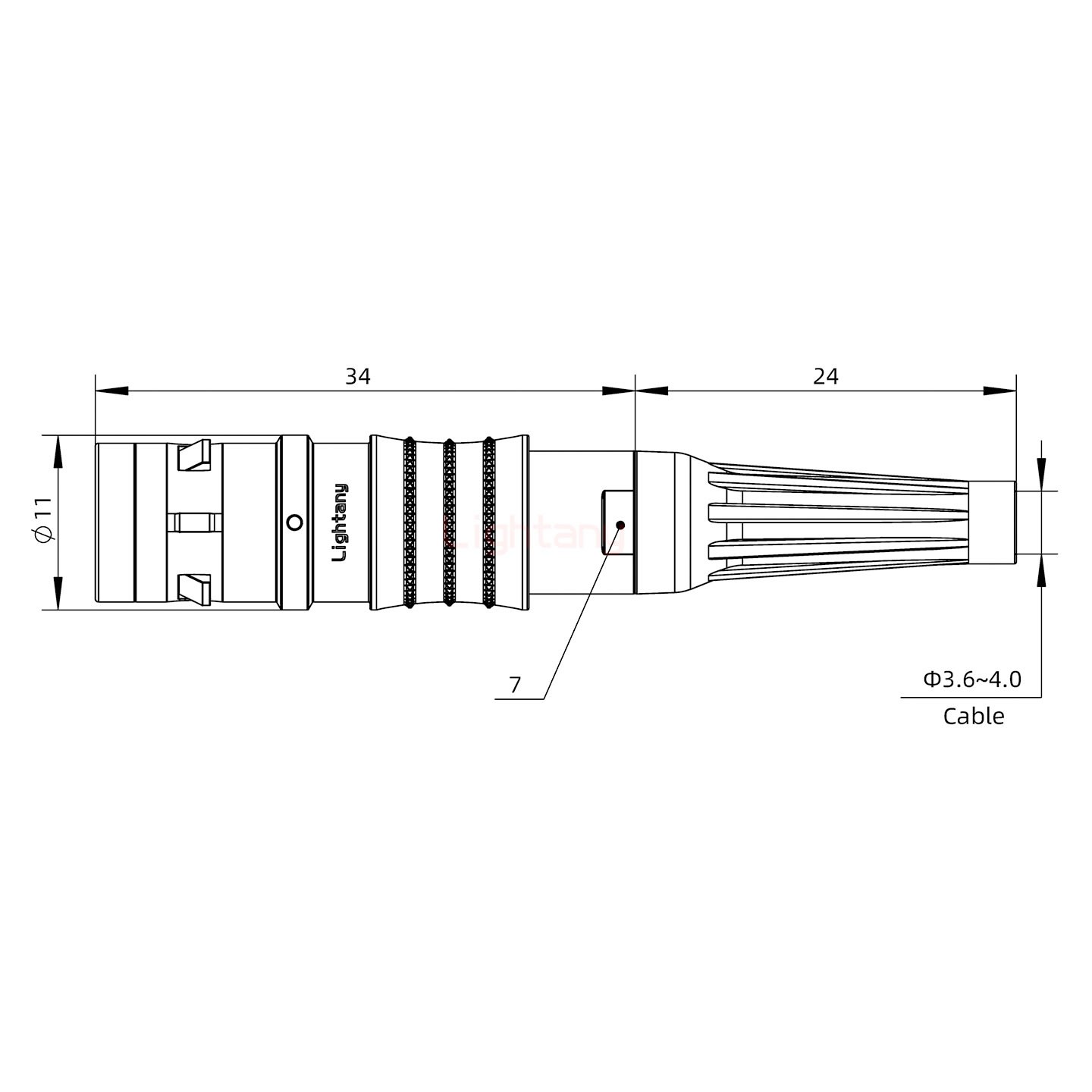 FGG.0K.002.CLAC40Z推拉自鎖帶護套直式插頭