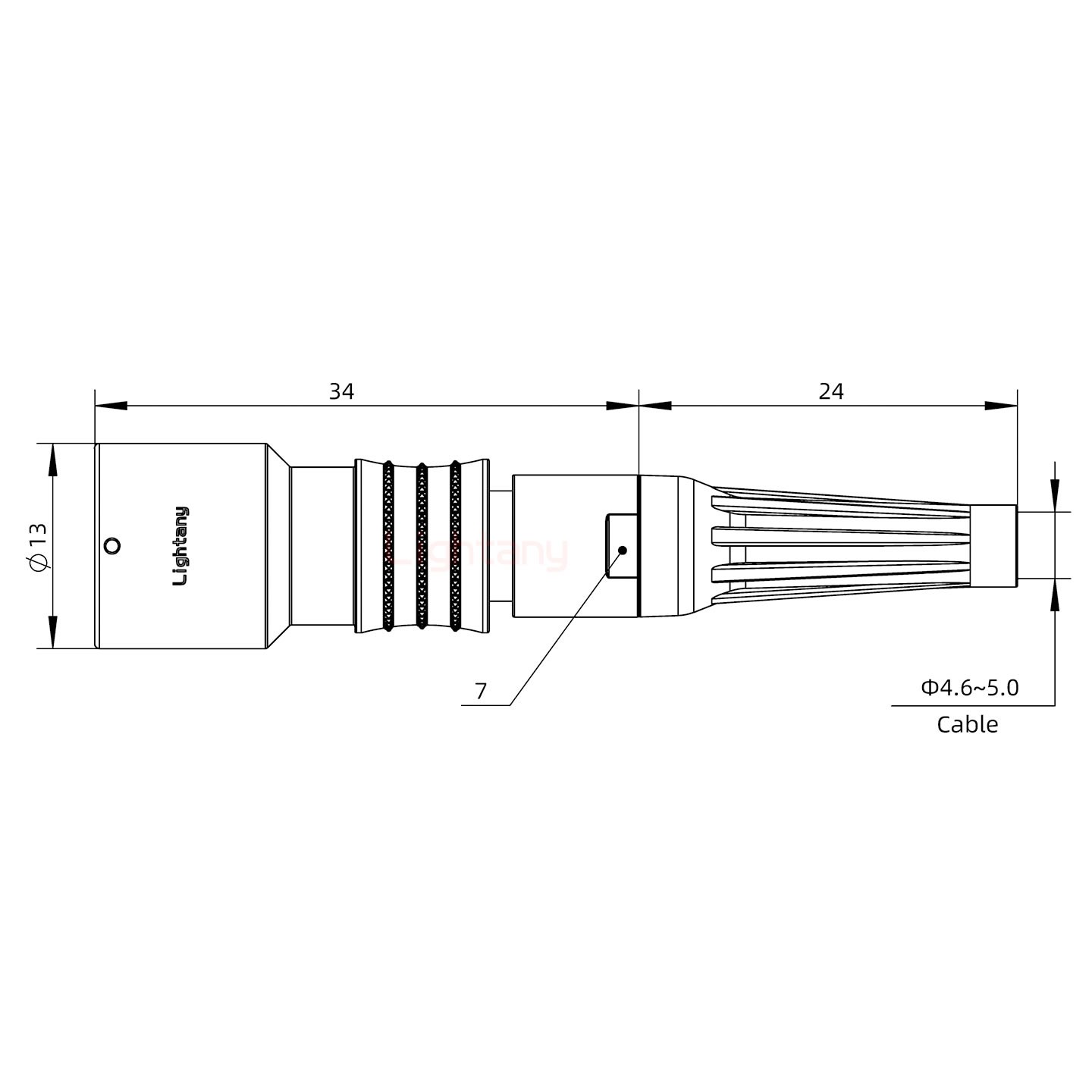 PHG.0K.004.CLLC50Z推拉自鎖帶護套浮動插座