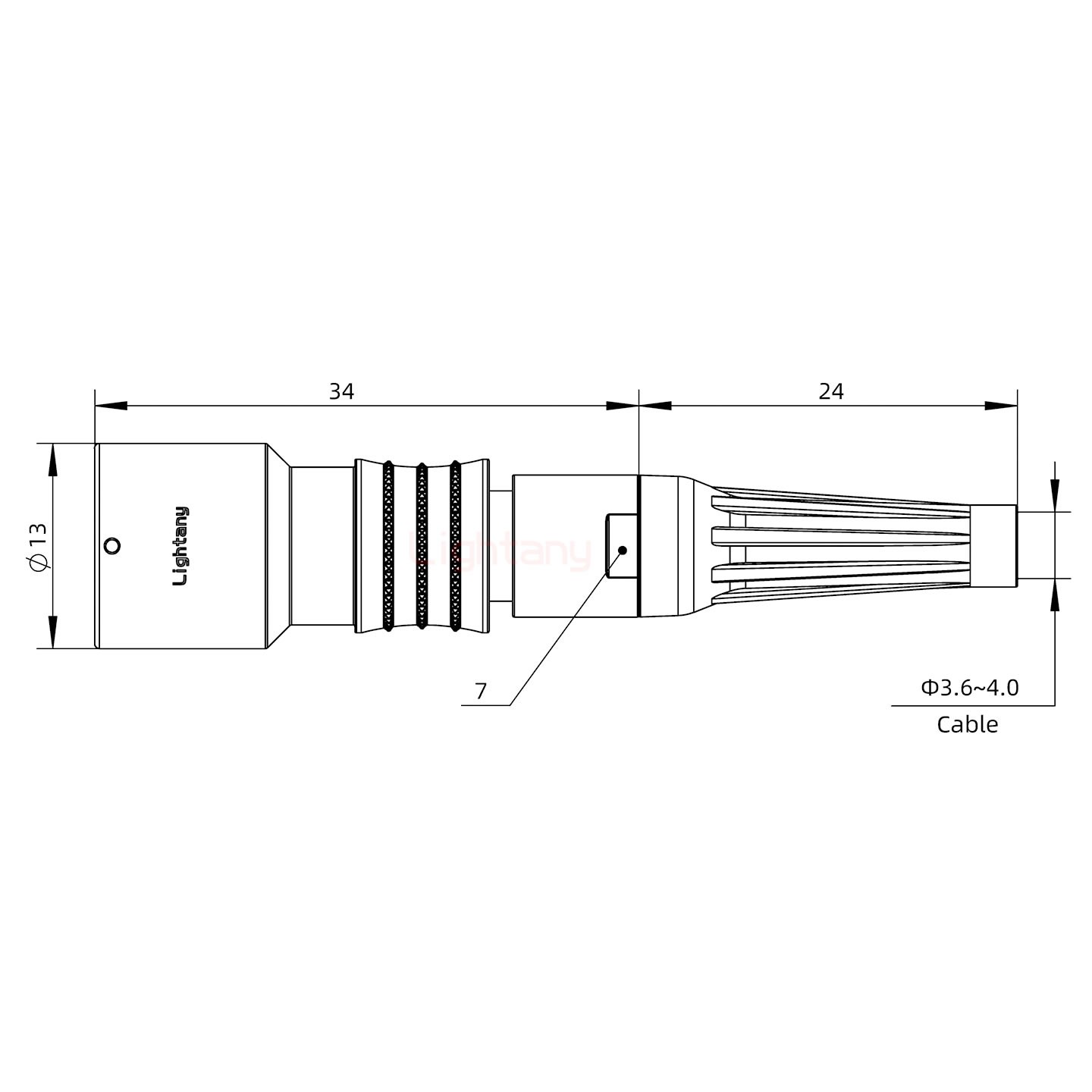 PHG.0K.009.CLLC40Z推拉自鎖帶護套浮動插座