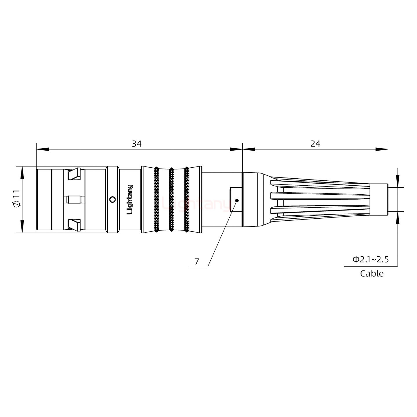 FGG.0K.006.CLAC25Z推拉自鎖帶護套直式插頭