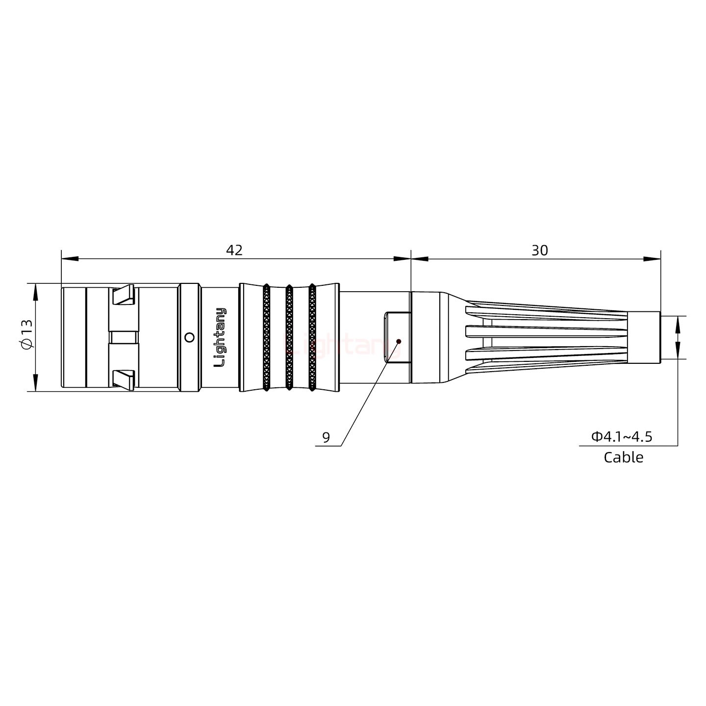 FGG.1K.007.CLAC45Z推拉自鎖帶護套直式插頭