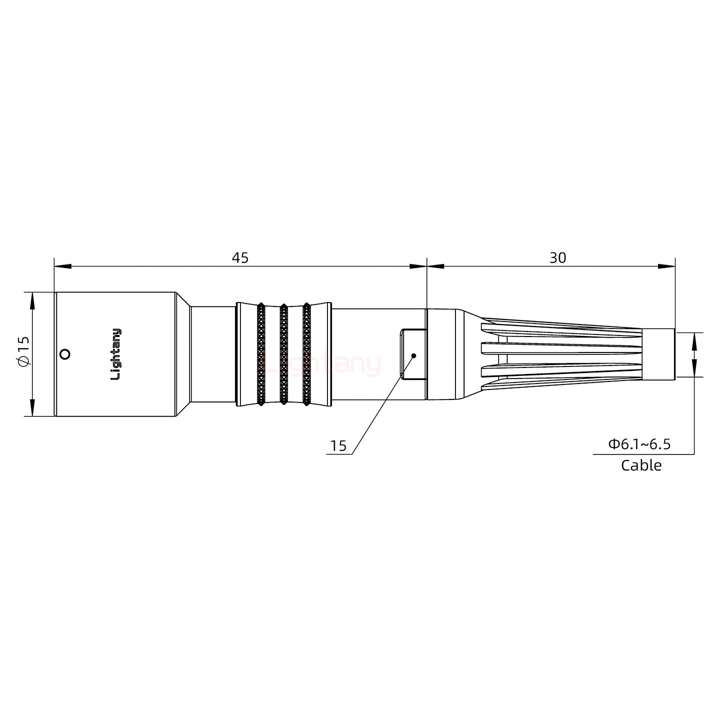 PHG.1K.010.CLAC65Z推拉自鎖帶護套浮動插座