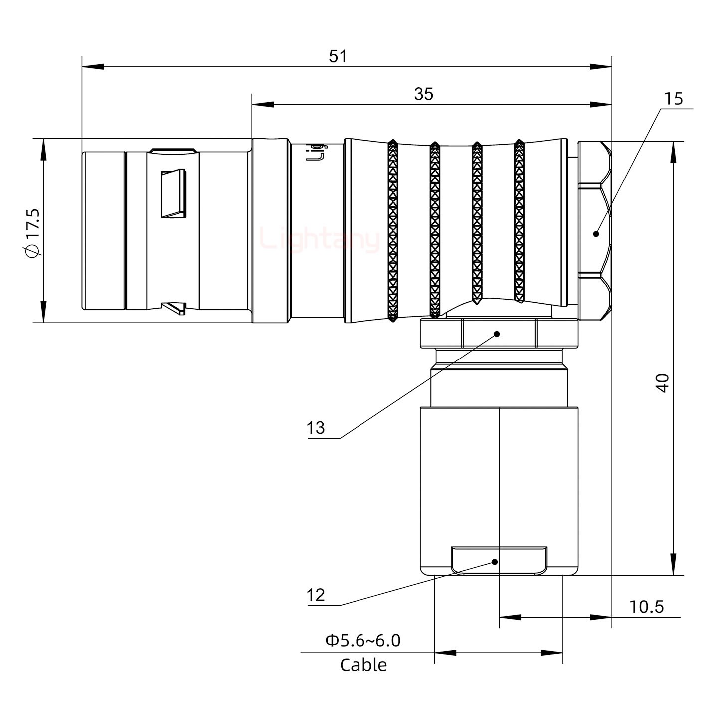 FHG.2K.004.CLAC60推拉自鎖彎式插頭