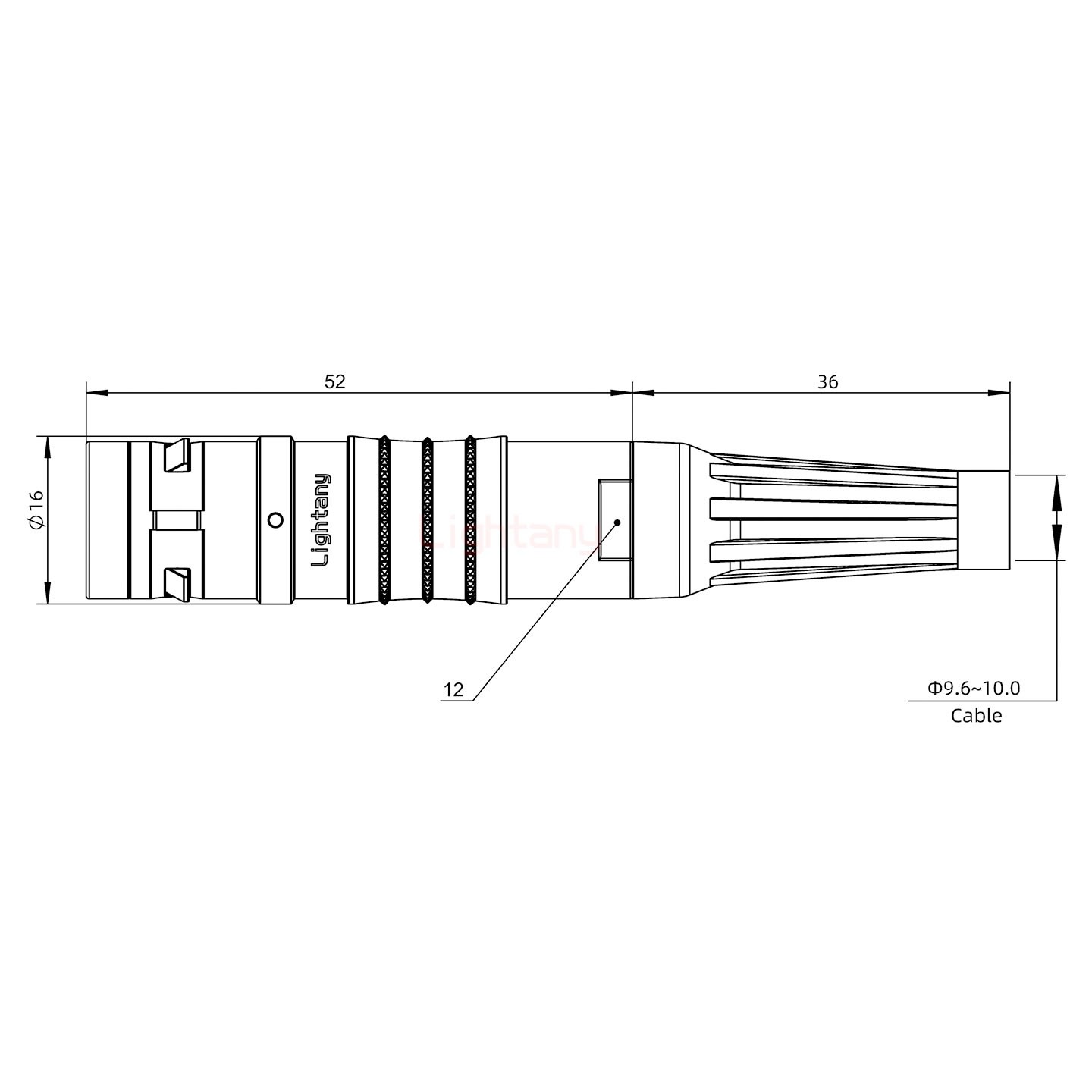 FGG.2K.032.CLAK10Z推拉自鎖帶護套直式插頭